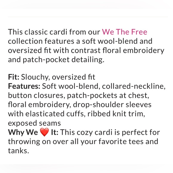 Free People Wildflower Cardi - Picture 9 of 10